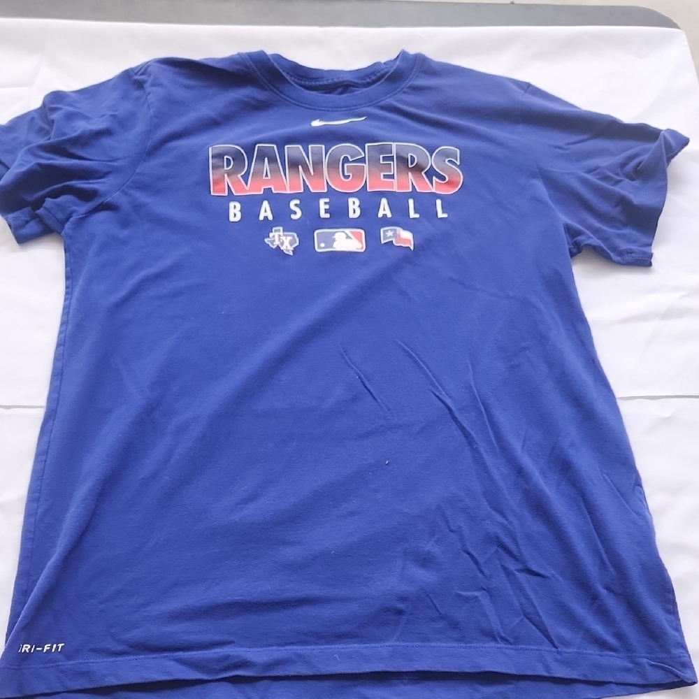 Nike Blue Rangers Baseball Tee